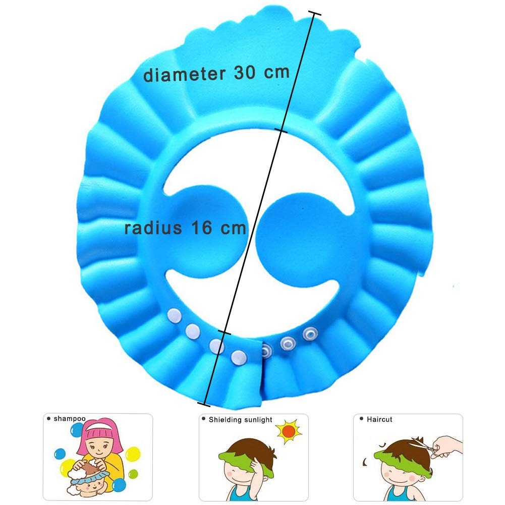 Adjustable Shower Cap for Kids – Ear Protection Bath Visor
