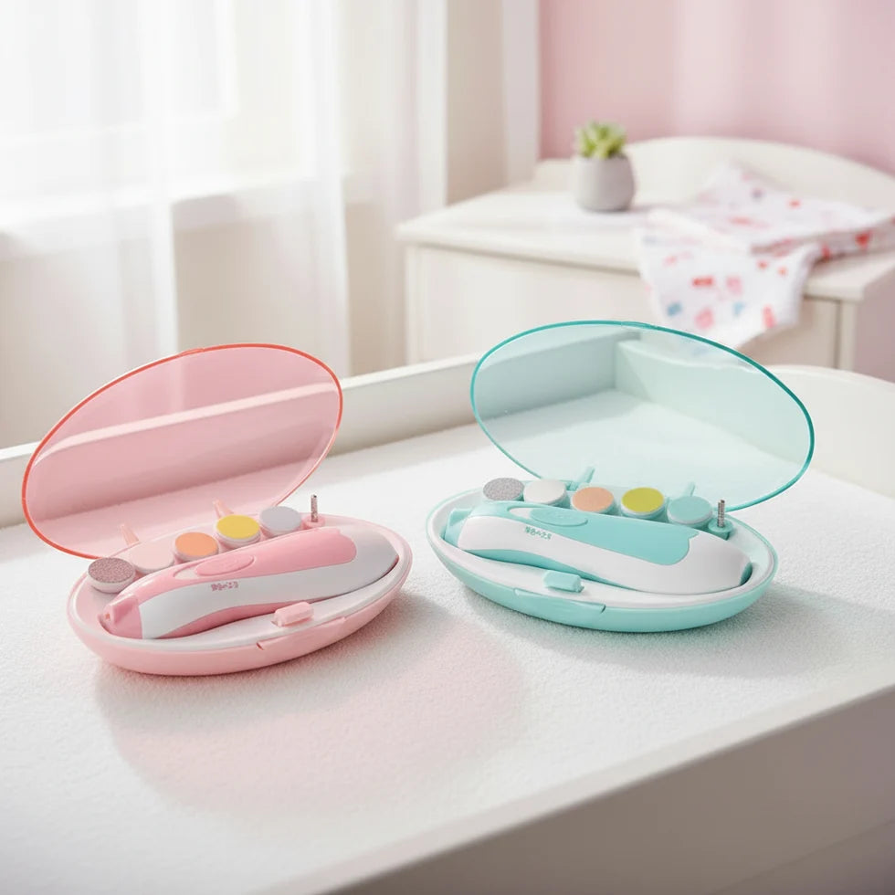 6-in-1 Electric Baby Nail Trimmer – Safe Grooming Set