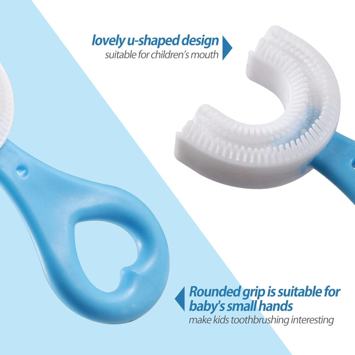 U-Shaped Baby Toothbrush – Soft Silicone Training Toothbrush