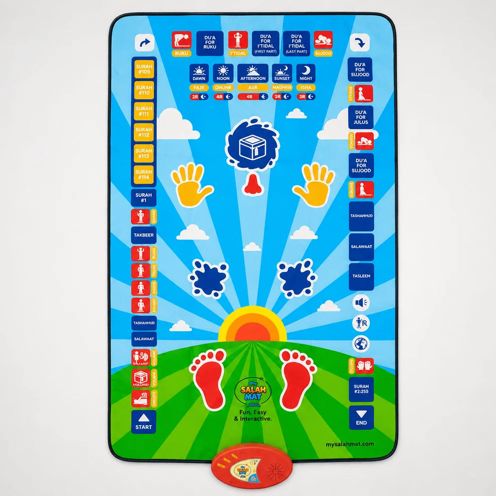 Educational Salat Mat for Kids – Interactive Touch & Play Prayer Mat, 7 Languages