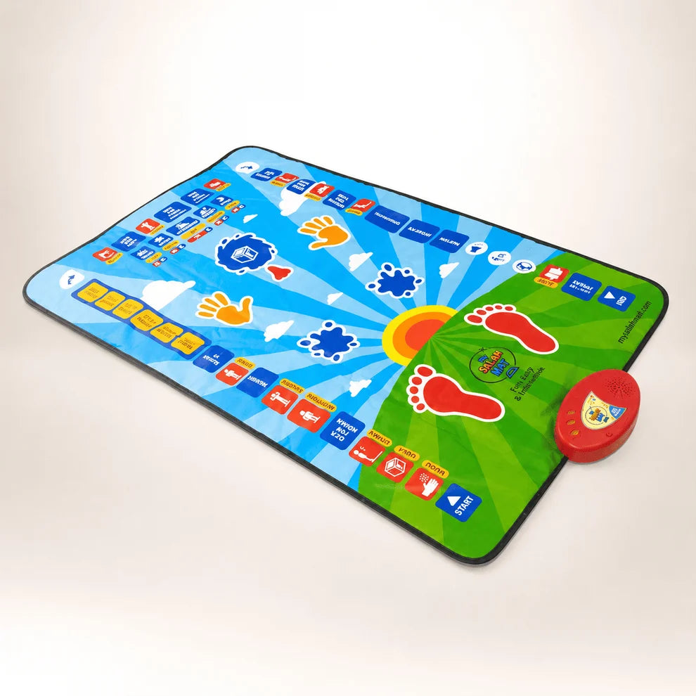 Educational Salat Mat for Kids – Interactive Touch & Play Prayer Mat, 7 Languages