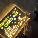 Acrylic LED Note Board with Colorful Neon Pens & Night Light