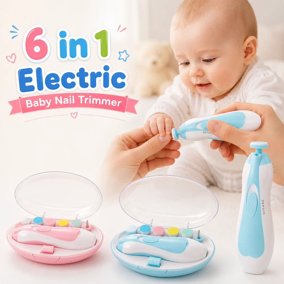6-in-1 Electric Baby Nail Trimmer – Safe Grooming Set