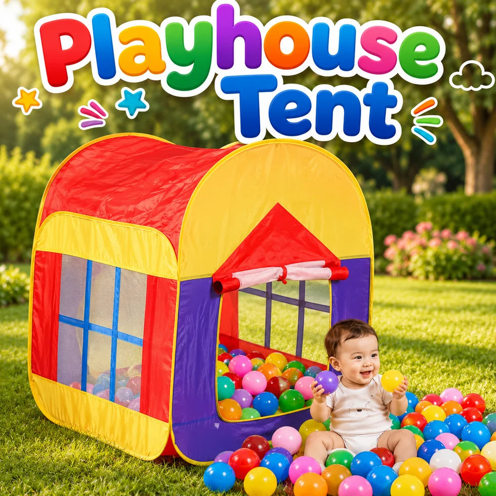 Kids Indoor & Outdoor Play House Tent with Ball Pit Fun