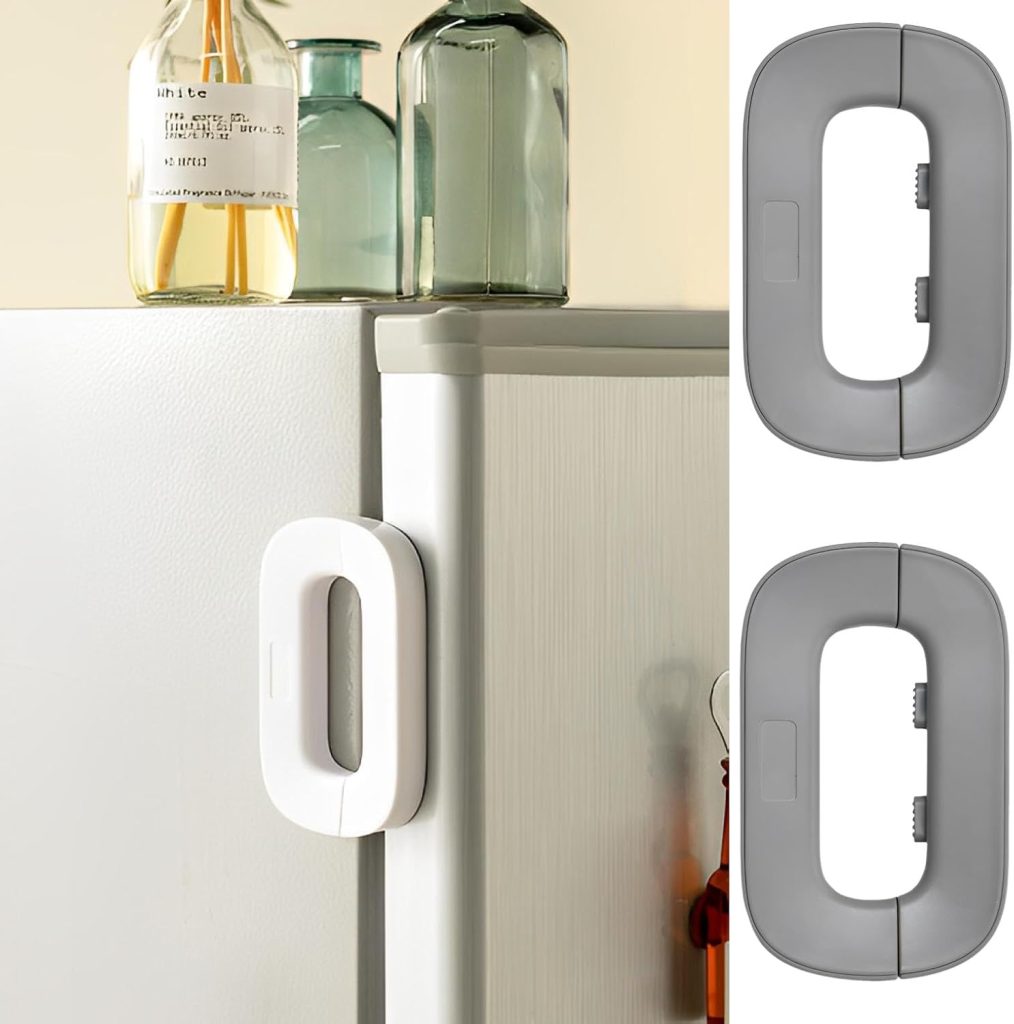 Childproof Double Door Refrigerator Lock - Baby Safety Fridge Latch