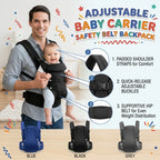 Adjustable Baby Carrier Safety Belt Backpack
