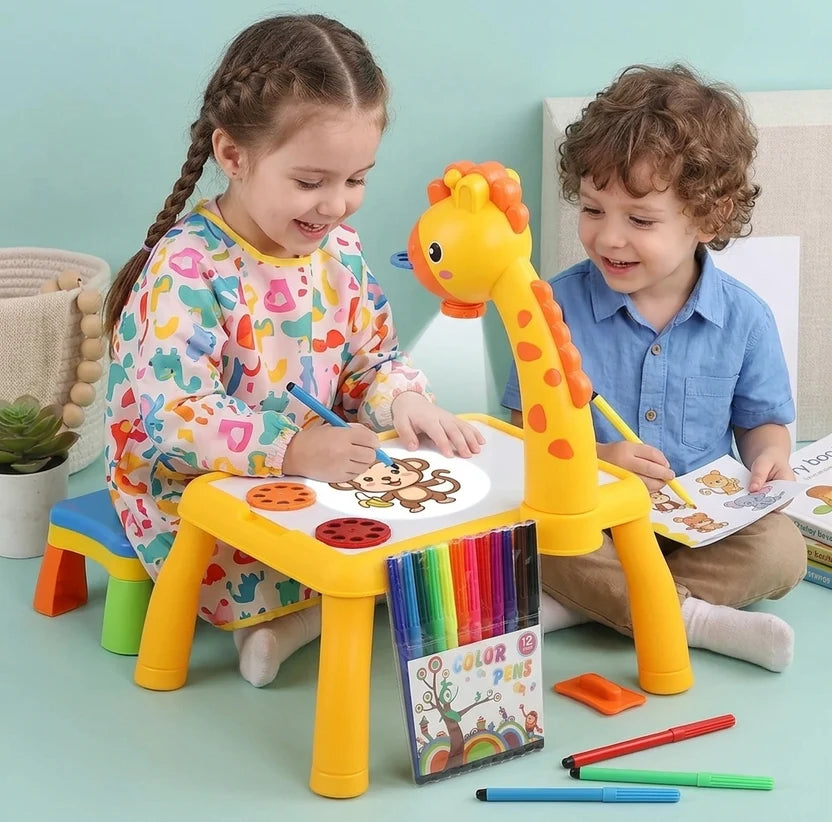 3-in-1 Projector Drawing Board – Kids Painting & Activity Table