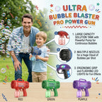 Super Bubble Gun Toy with Lights - Sky High Bubbles for Kids