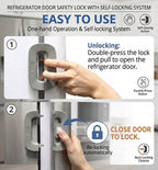 Childproof Double Door Refrigerator Lock - Baby Safety Fridge Latch