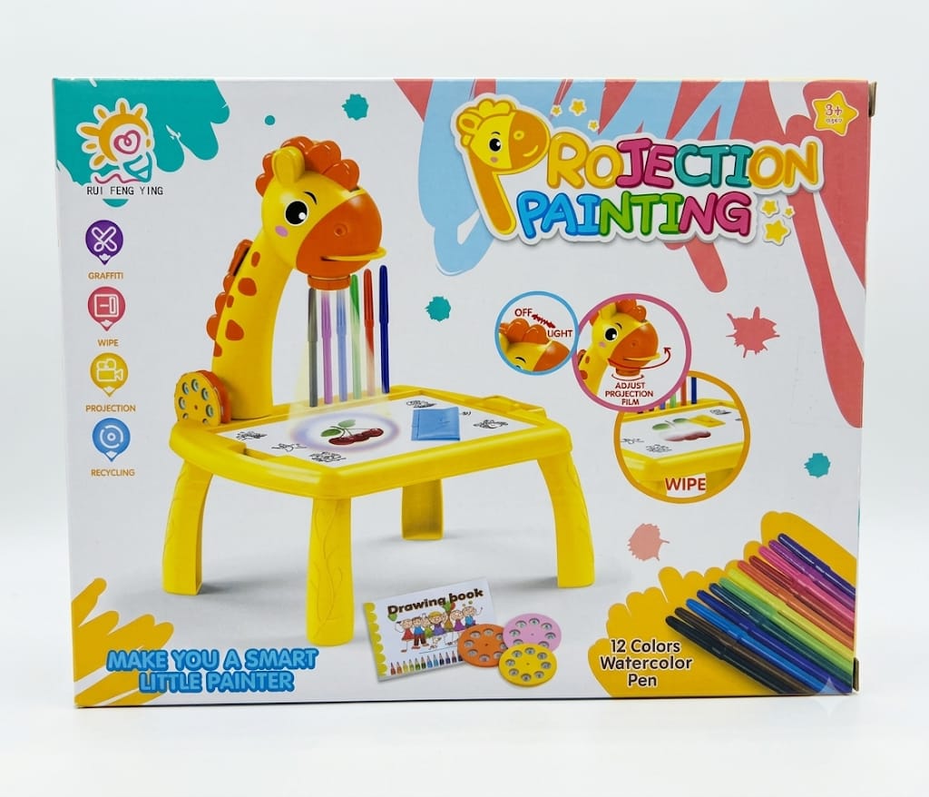3-in-1 Projector Drawing Board – Kids Painting & Activity Table