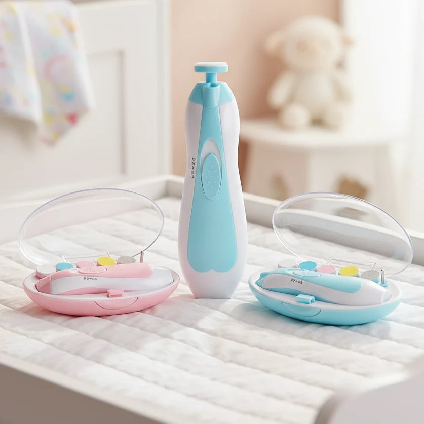6-in-1 Electric Baby Nail Trimmer – Safe Grooming Set