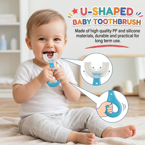 U-Shaped Baby Toothbrush – Soft Silicone Training Toothbrush