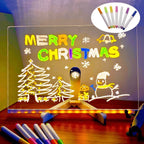 Acrylic LED Note Board with Colorful Neon Pens & Night Light