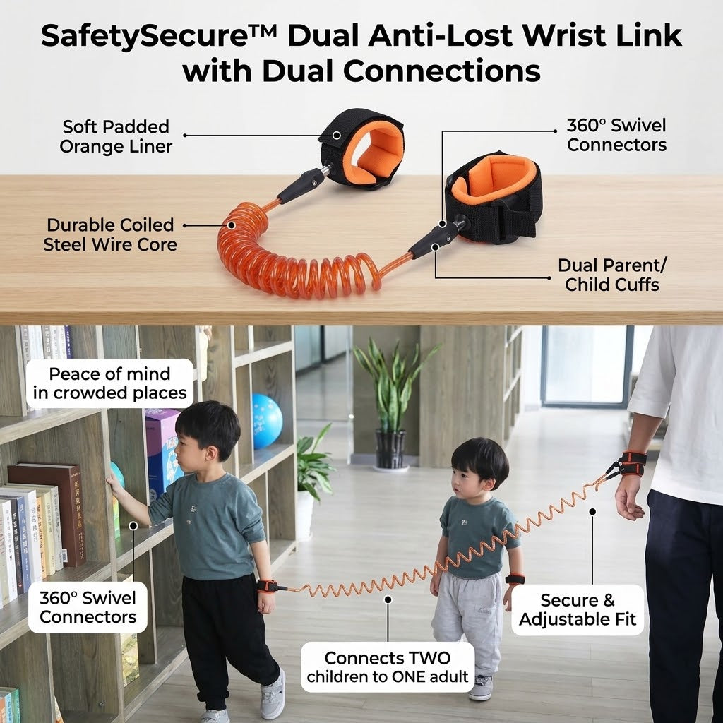 Premium Anti-Lost Baby Wrist Link - Child Safety Walking Harness
