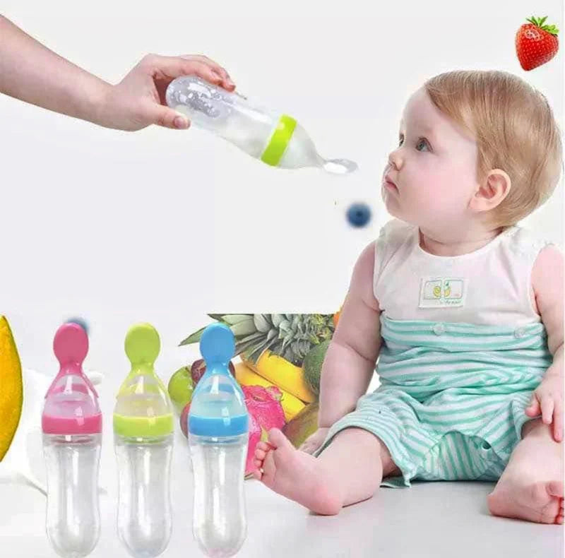 Baby Spoon Feeder Bottle – Safe Silicone Feeding Bottle