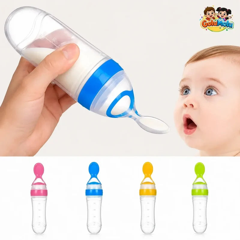 Baby Spoon Feeder Bottle – Safe Silicone Feeding Bottle
